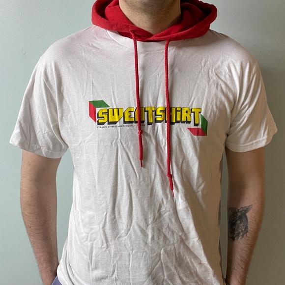 Sweatshirt Brand T-Shirt w/ Hoodie - Picture 1 of 2